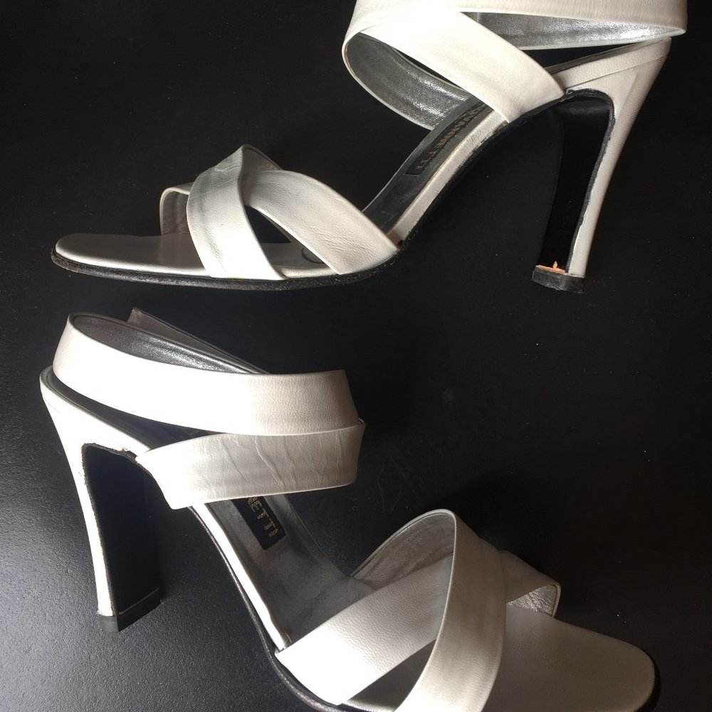 Marcello giovannetti pearl white sandal size 40